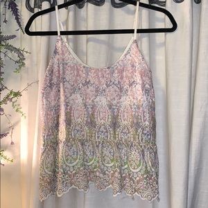 COPY - Anthropologie Eyelet Tank/Blouse (Sz. 0)